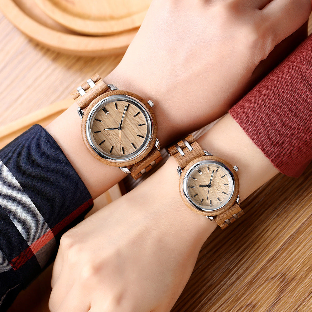 Matching Wooden Watches Set for Men and Women