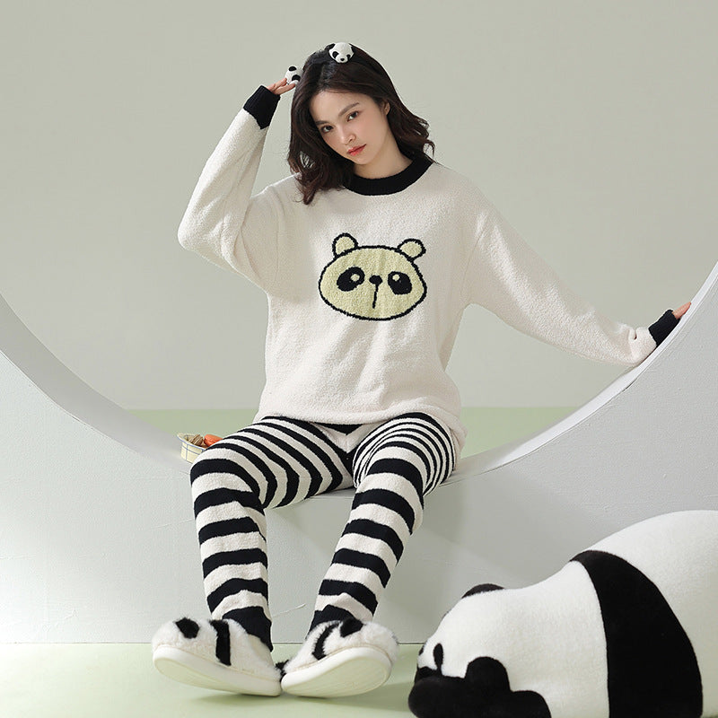 Matching Pandas Warm Fleece Pajamas Set - Ultra Soft