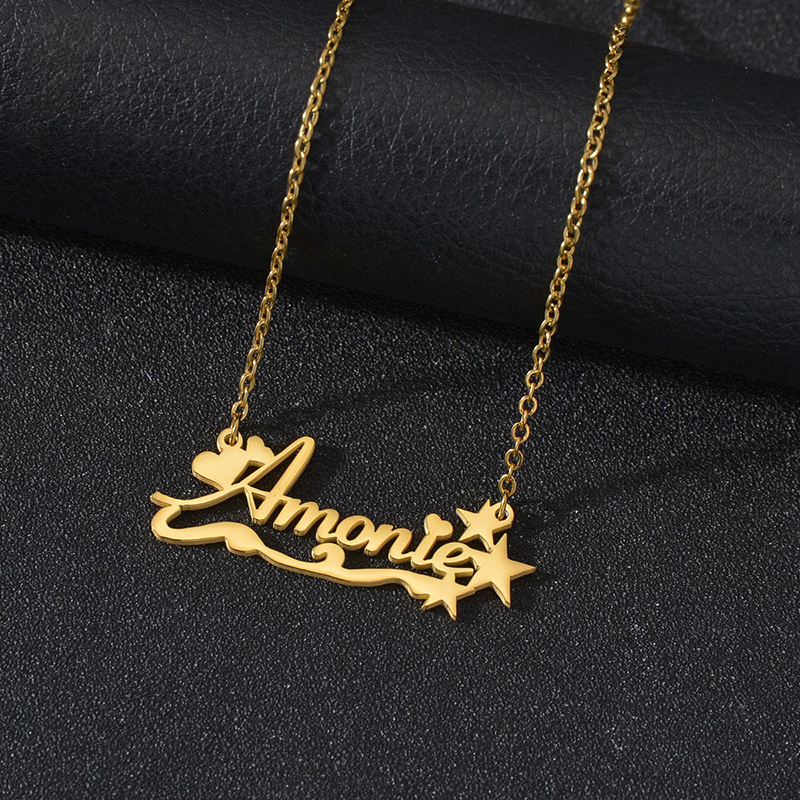 Stars Personal Name Necklace