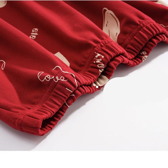 Wedding Nightdress Bride and Groom Red Pajamas