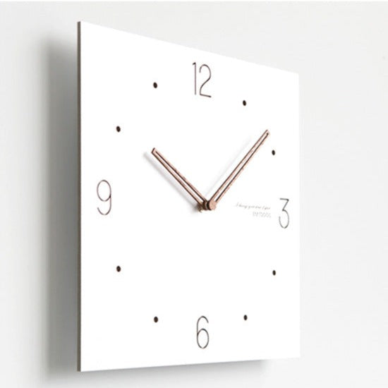 Square Deco Silent Wall Clock 30cm