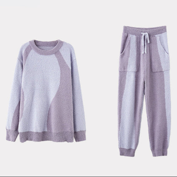 4-Piece Warm Pajamas/Loungewear Set for Couples