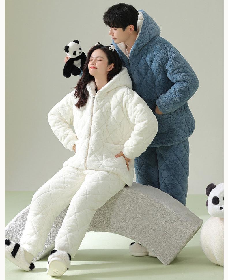 4-Piece Matching Hoodie Winter Pajamas Set - Ultra Soft