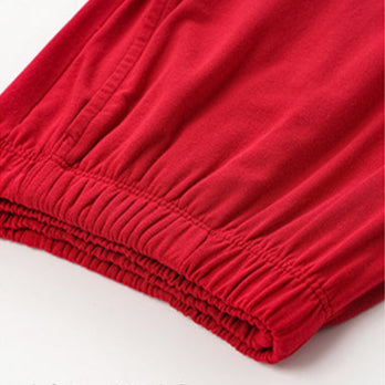 Gullei ™ Red Long Sleeve Pajamas Set 100% Organic Cotton