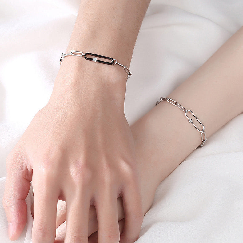 Matching Chain Bracelets Set for Couples