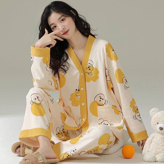Long Sleeve Women Loungewear Pjs Set