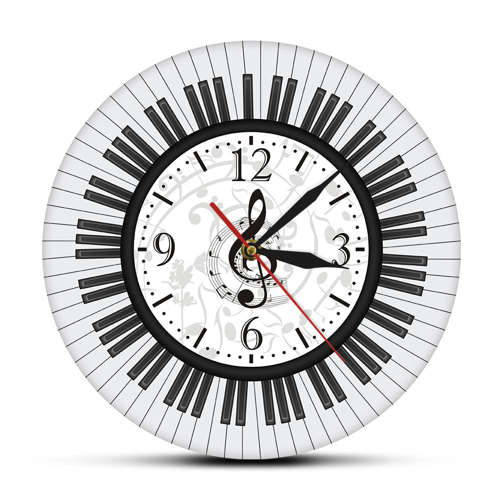 Wall Deco Clock Gift for Piano Teacher