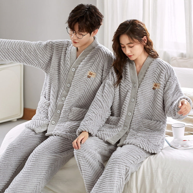 Matching Flannel Nightwear PJs Set for Couples