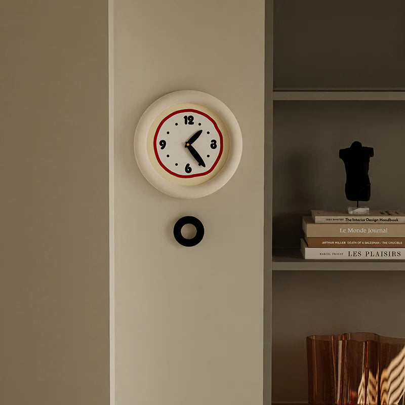 Unique Pendulum Wall Clock for Kids Bedroom — 30×30 cm (Acrylic, Silent)