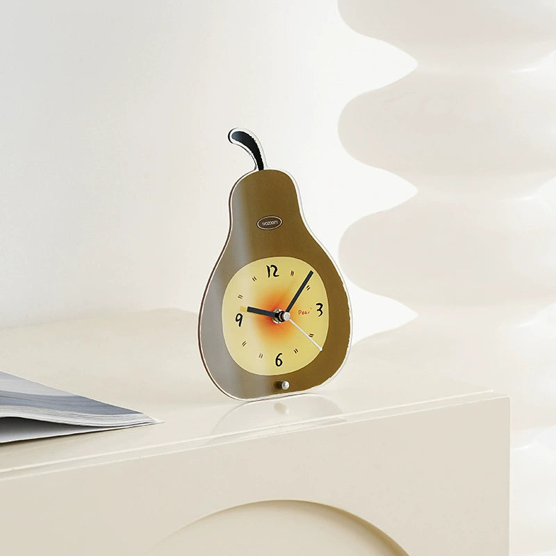 Silent Pear Acrylic Desk Clock