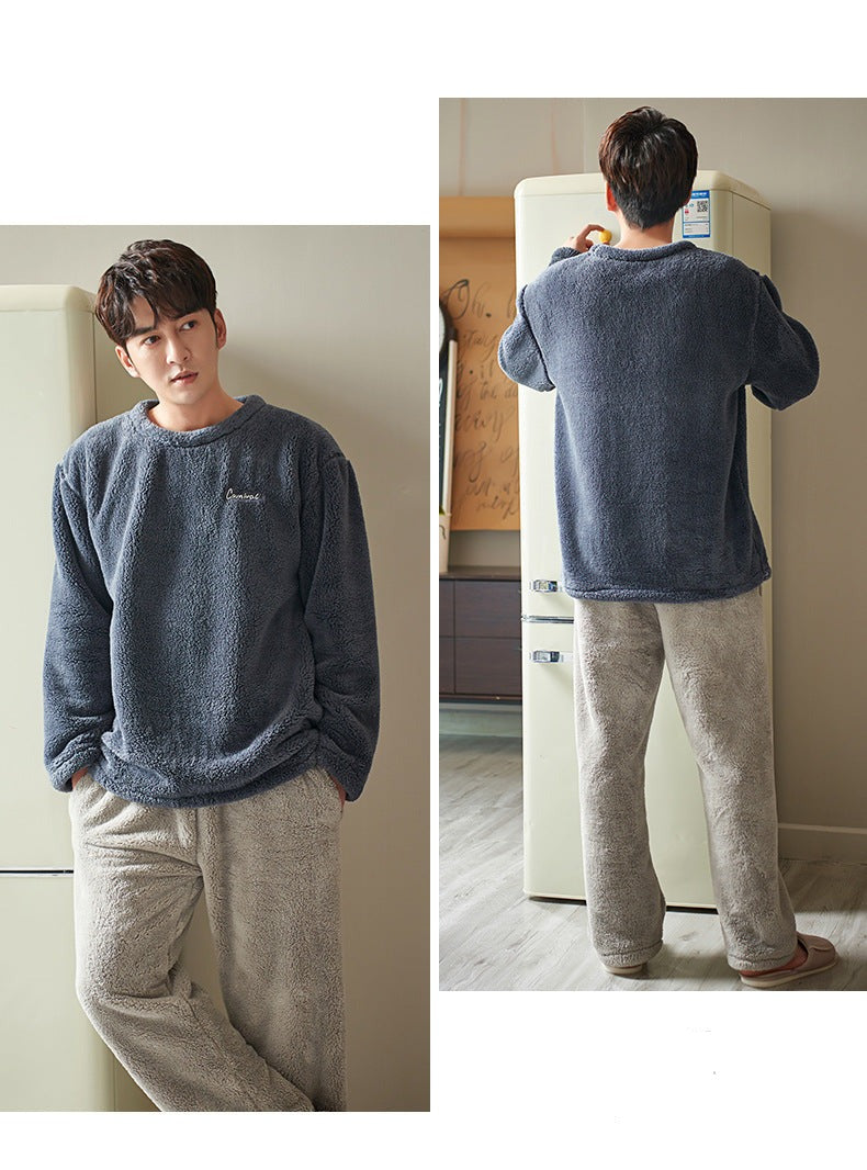 Matching Couple Corel Fleece Pyjamas Set