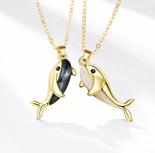 Magnetic Couple Necklaces Gift Set for Dolphin Lovers