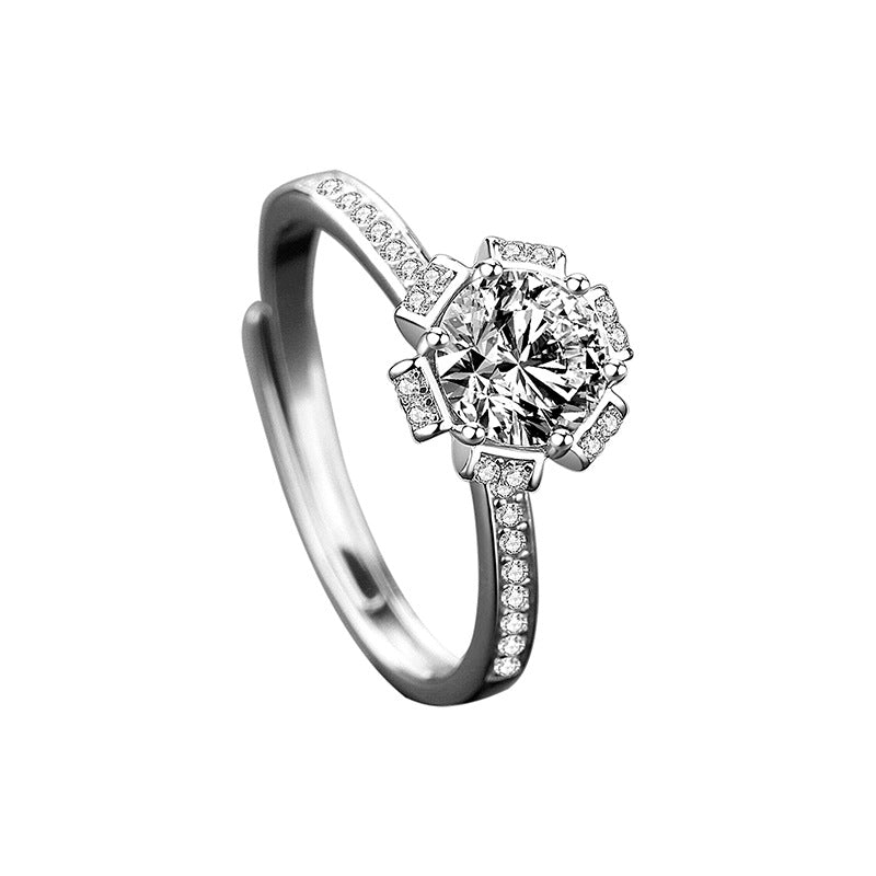 1 Carat Moissanite Bouquet Diamond Women Ring