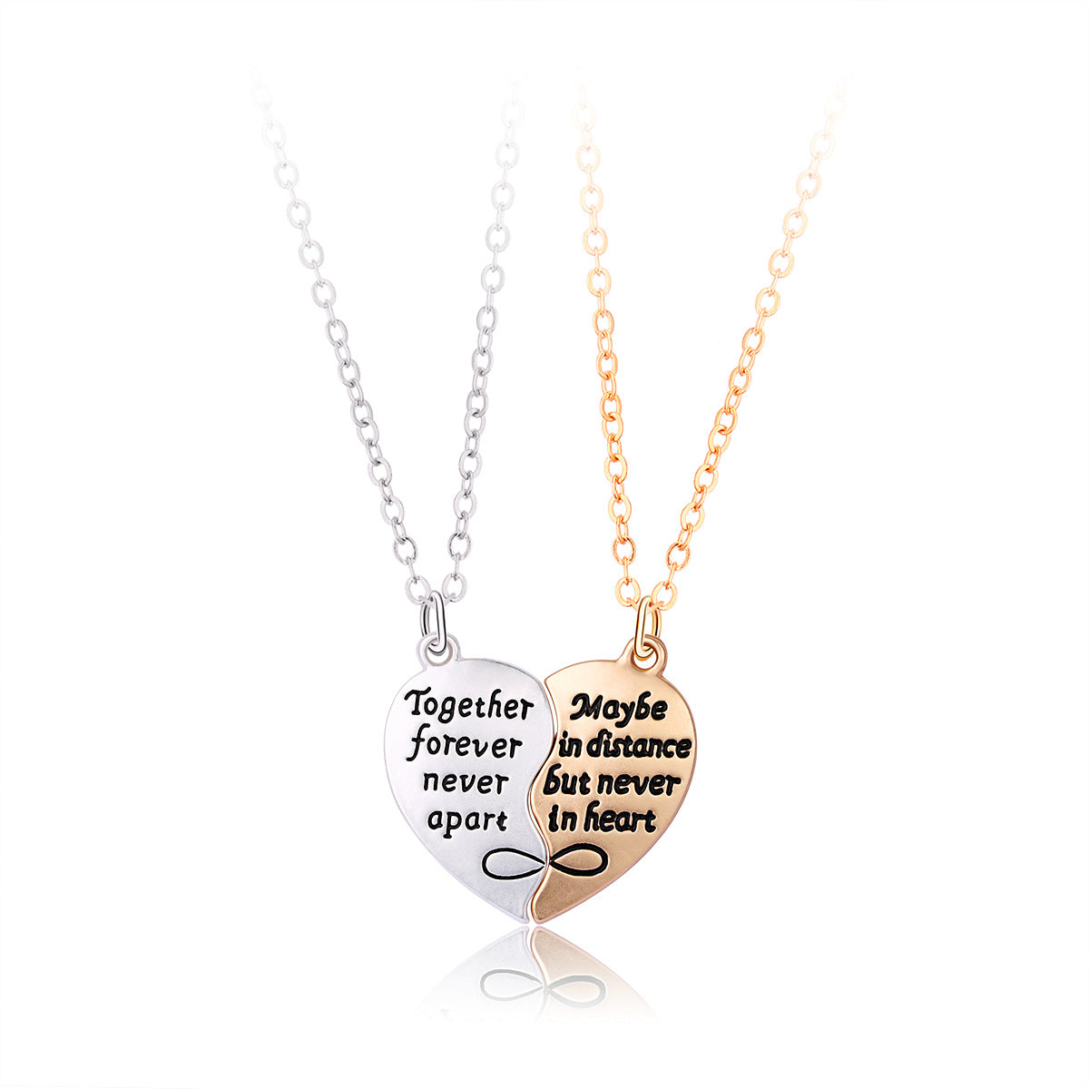 Together Forever Bff Necklaces Set for Best Friends