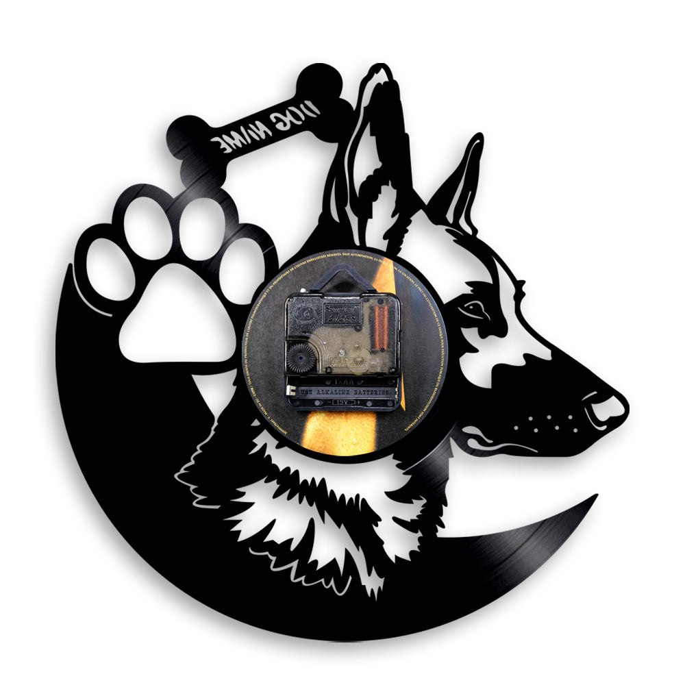 Customized Vinyl Clock Gift for German Shepherd Owner