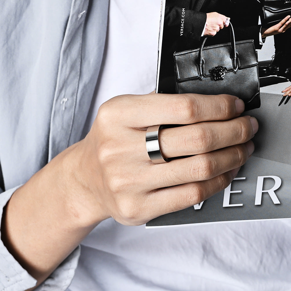 Custom Engraved Marriage Ring for Men