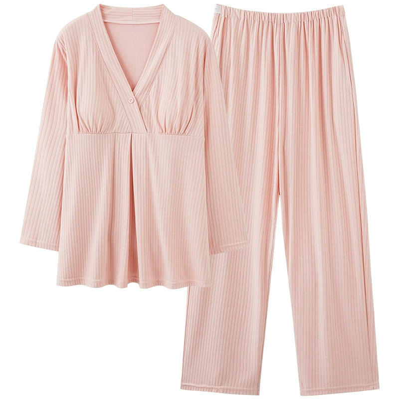 Maternity Pajamas with Breast Pads Organic Cotton