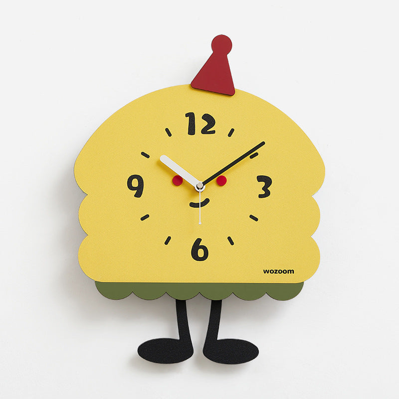 Christmas Theme Cartoon Kids Bedroom Silent Clock