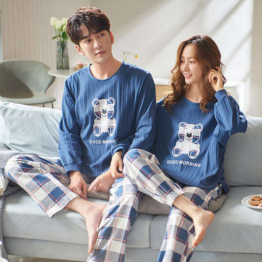 Cute Bear Couple Pajamas: Matching Plaid PJs for All Seasons