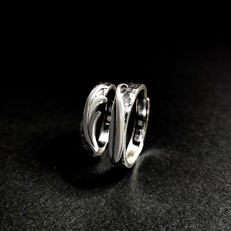 Engravable Vintage Style Matching Wedding Bands Set