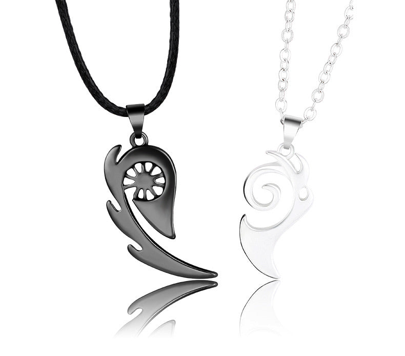 Magnetic Sun and Moon Couple Necklaces Set