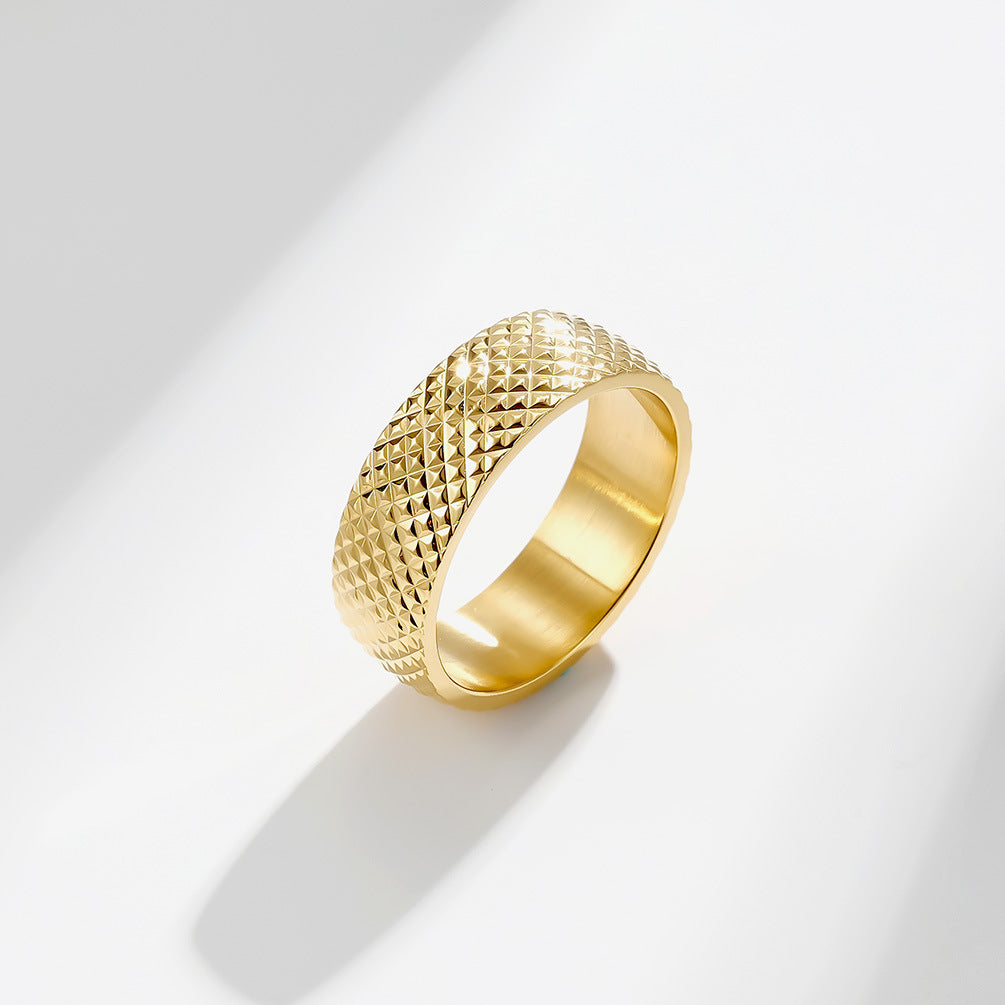 Engraved Lozenge Promise Ring for Men