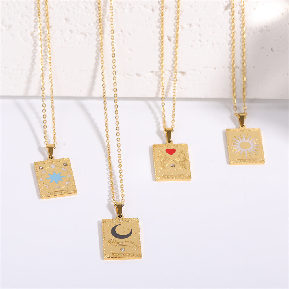 Custom Tarot Card Pendant Necklace for Women