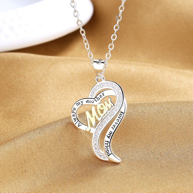 Heart Pendant Necklace Gift for Mom