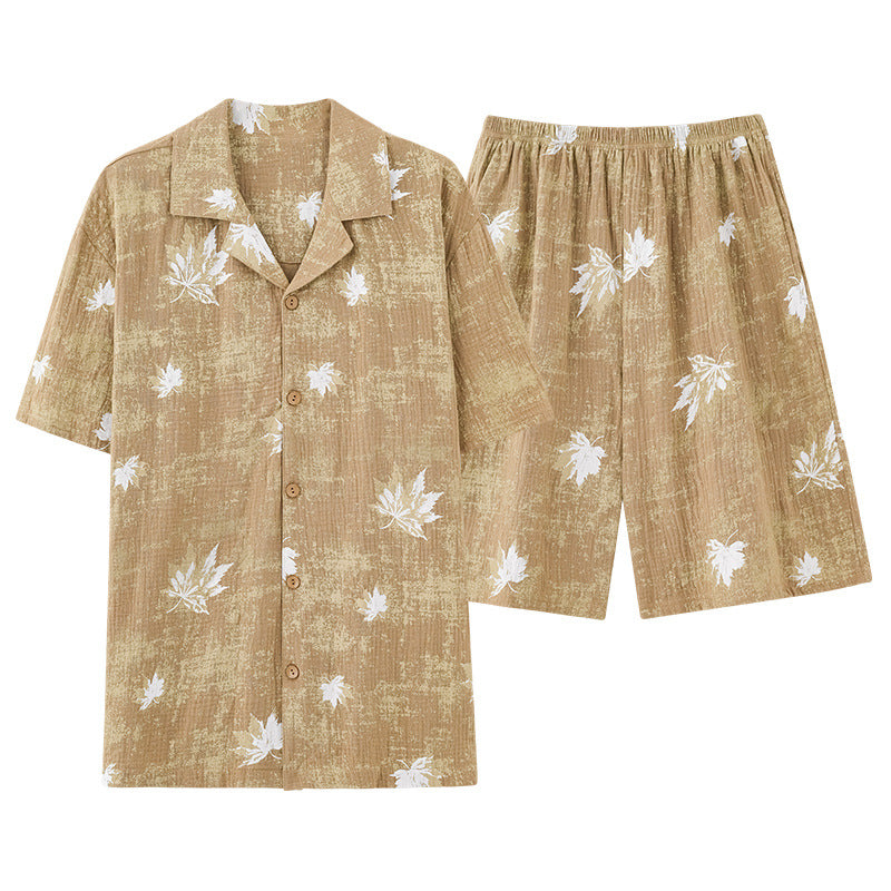 Breathable Cotton Gauze Couple's Pajama Set