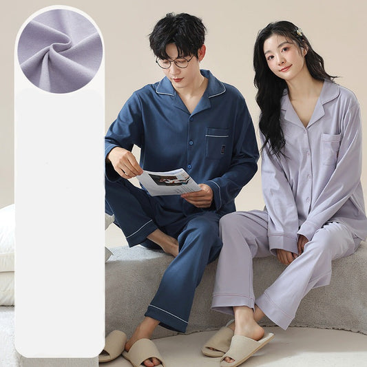 Set of 2 Comfy Matching Couple Pajamas 100% Cotton