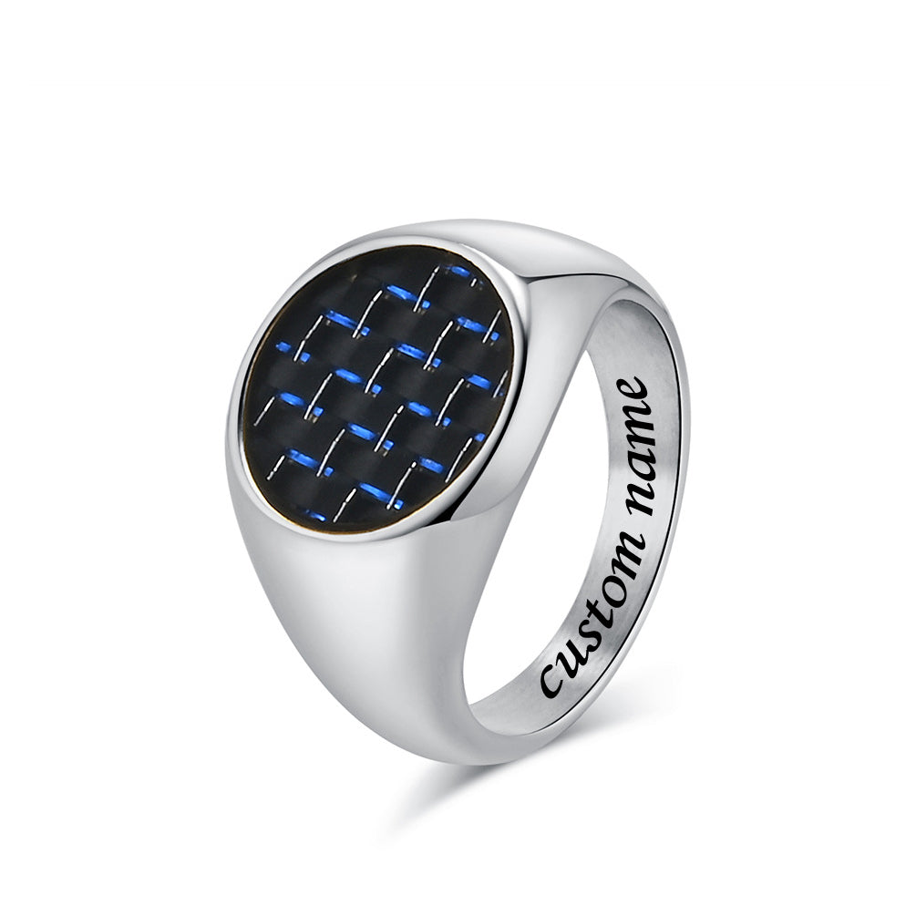 Engraved Fidget Marriage Ring for Men
