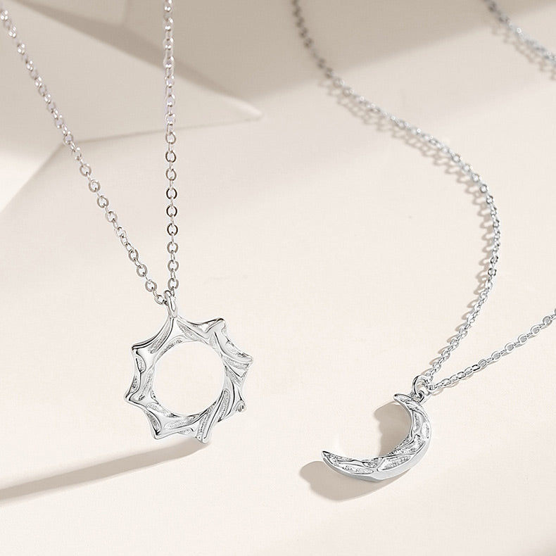 Sun and Moon Couple Necklaces Set