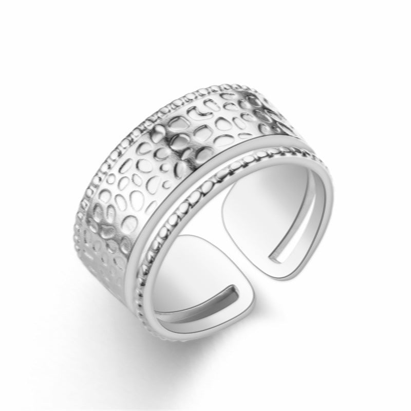 Custom Adjustable Size Steel Ring for Her