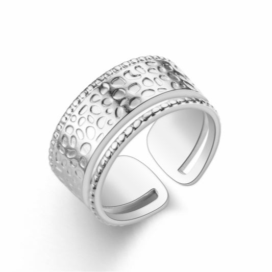 Custom Adjustable Size Steel Ring for Her