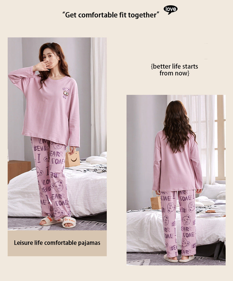 Cute Couple Jammies Matching Comfort Fit Pjs Set for Two