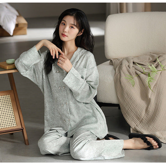 Gullei™ Button Front Asian Style Pajamas 100% Polyester