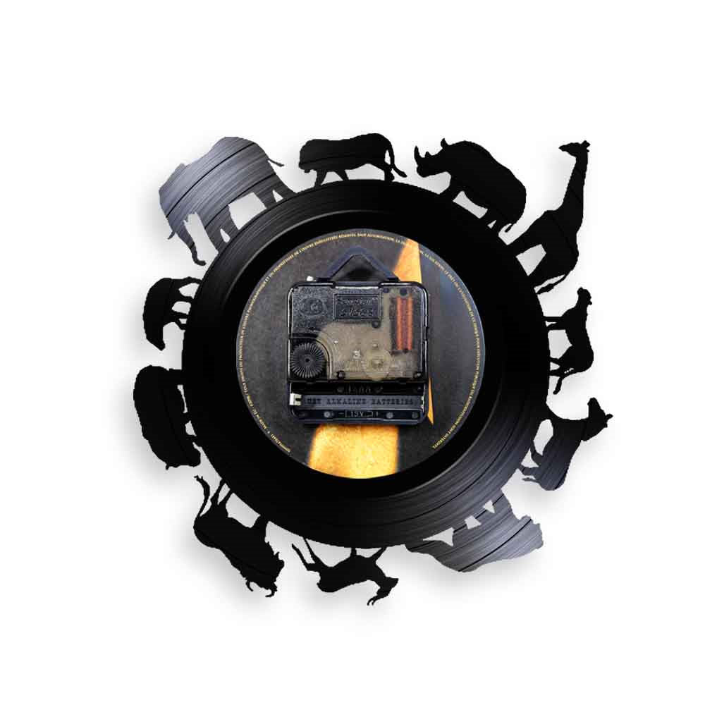 Vinyl Wall Deco Clock Gift for Zoo Caretaker