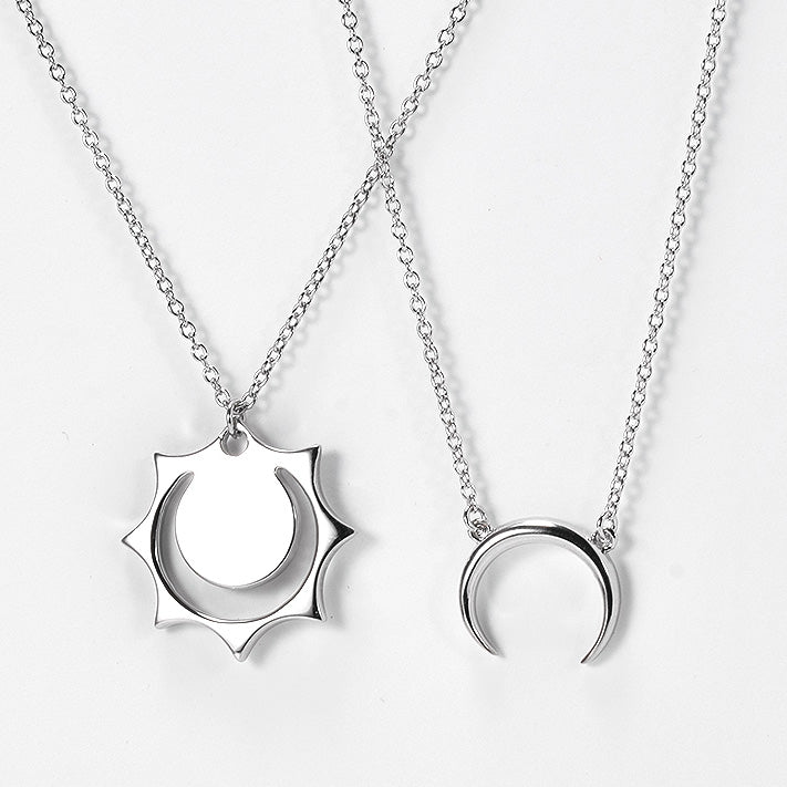 Sun and Moon Promise Necklaces Set for Couples