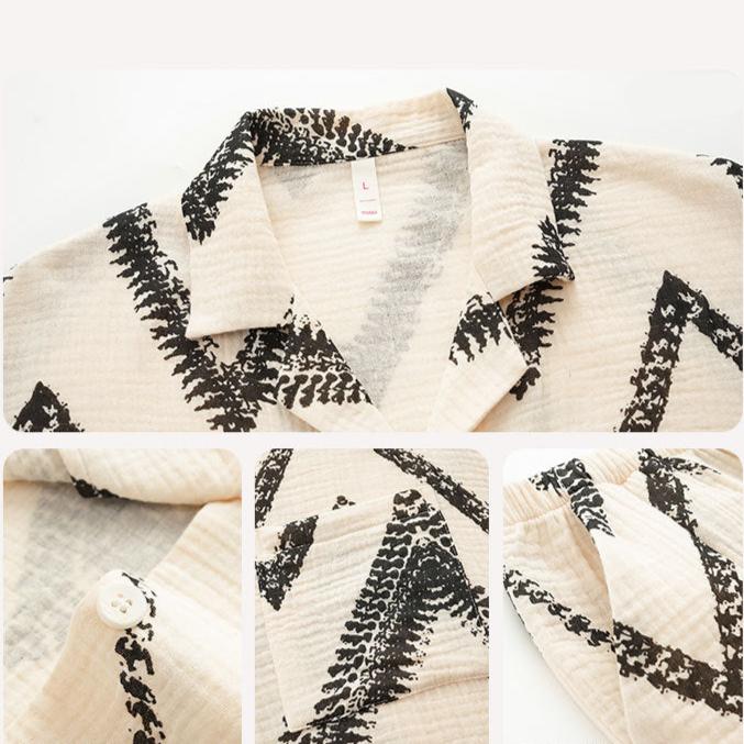 Modern Cozy Couples Pajamas Set - 100% A-Grade Cotton