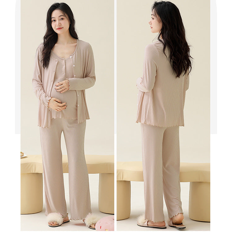 Gullei™ 3-Piece Maternity Padded Bra Pajamas 100% Cotton
