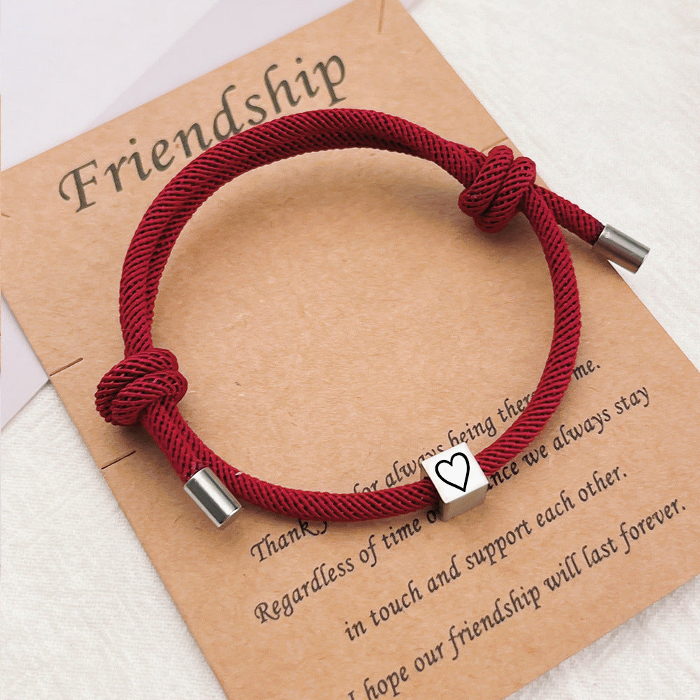 Name Initial Friendship Bracelets Birthday Gift Set of 2