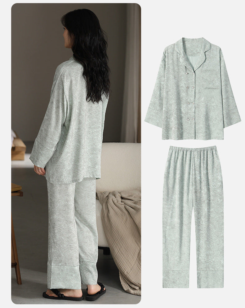 Gullei™ Button Front Asian Style Pajamas 100% Polyester
