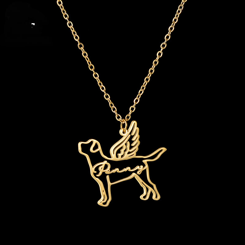Dog Memorial Name Necklace