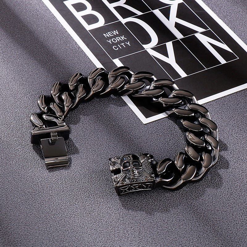 Personalized Cuban Chain Mens Bracelet 22cm