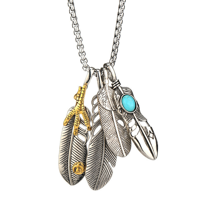 Mens Charm Pendant Necklace