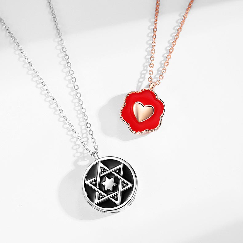 Matching His and Her Promise Necklaces Set