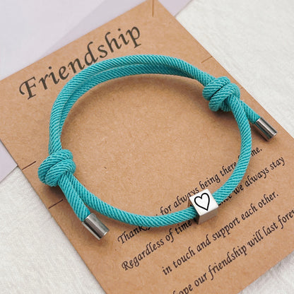 Name Initial Friendship Bracelets Birthday Gift Set of 2