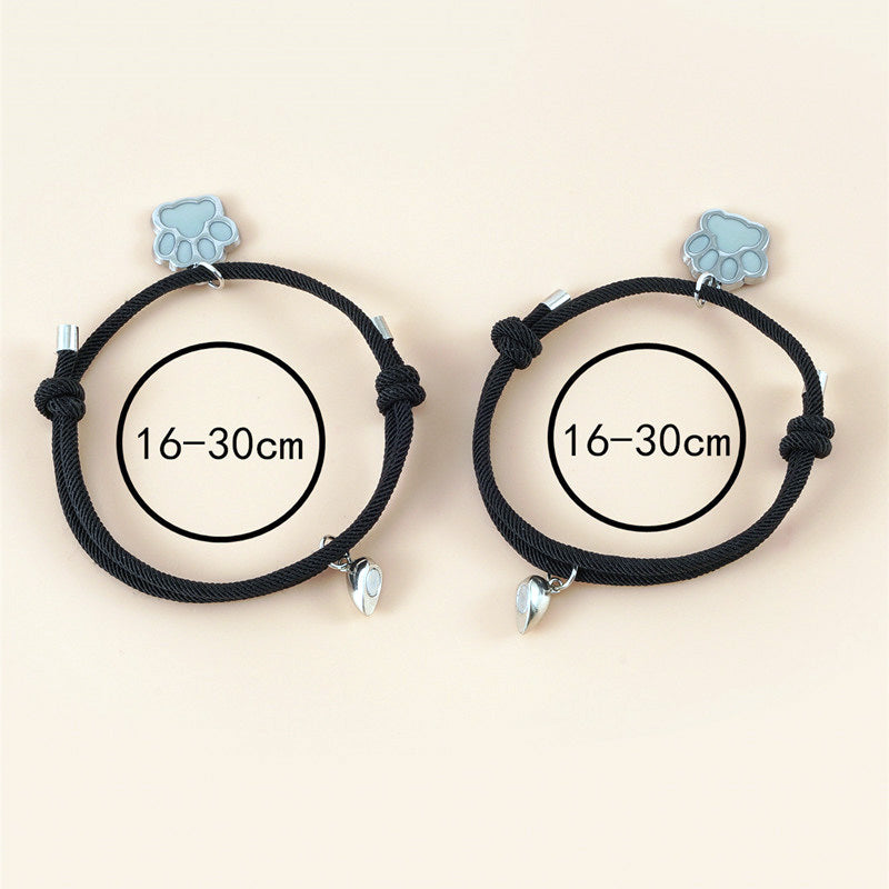 Glow in Dark Magnetic Promise Bracelets Set