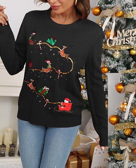 Ladies Cute Christmas Sweater Womens Sweatshirt
