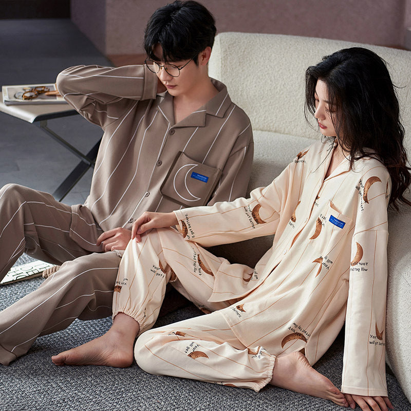 Matching Pajamas Set for Couples Pure Cotton